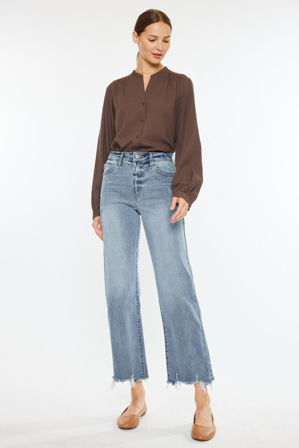 Kancan High Rise Slim Wide Leg Jeans SZ 0-15