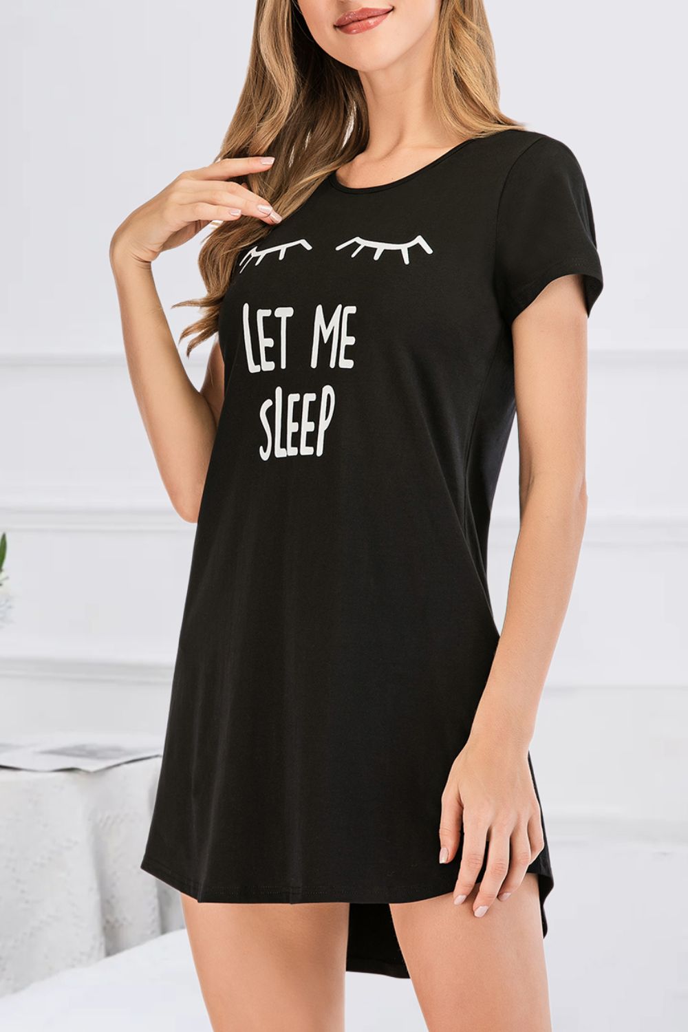 Graphic Short Sleeve Lounge Dress