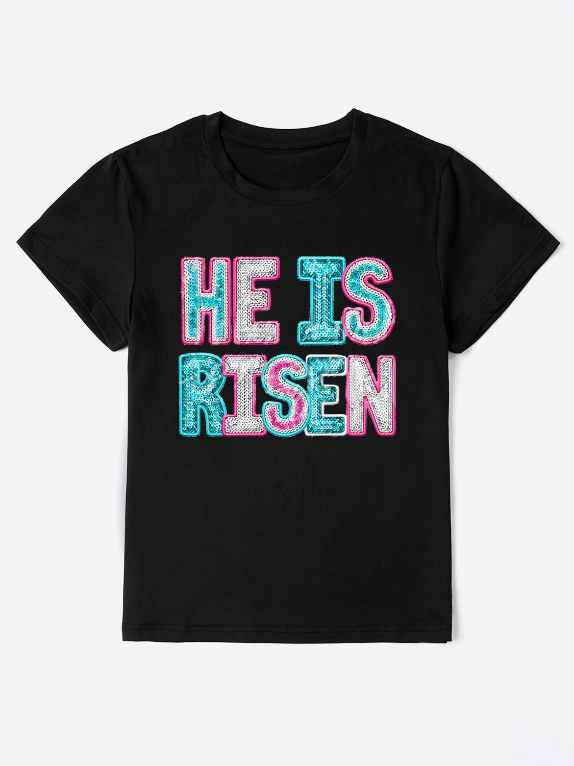 HE IS RISEN Sequin T-Shirt