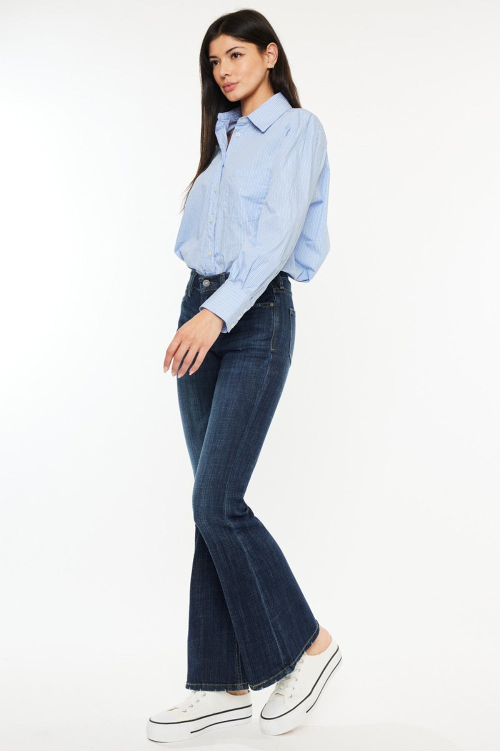 Kancan Mid Rise Flare Jeans SZ 1-22W