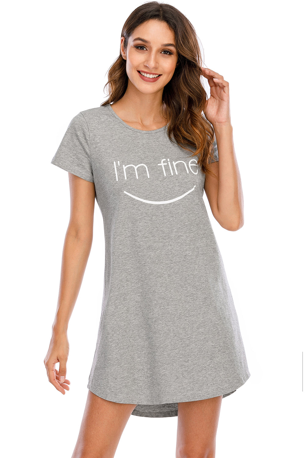 Graphic Short Sleeve Lounge Dress