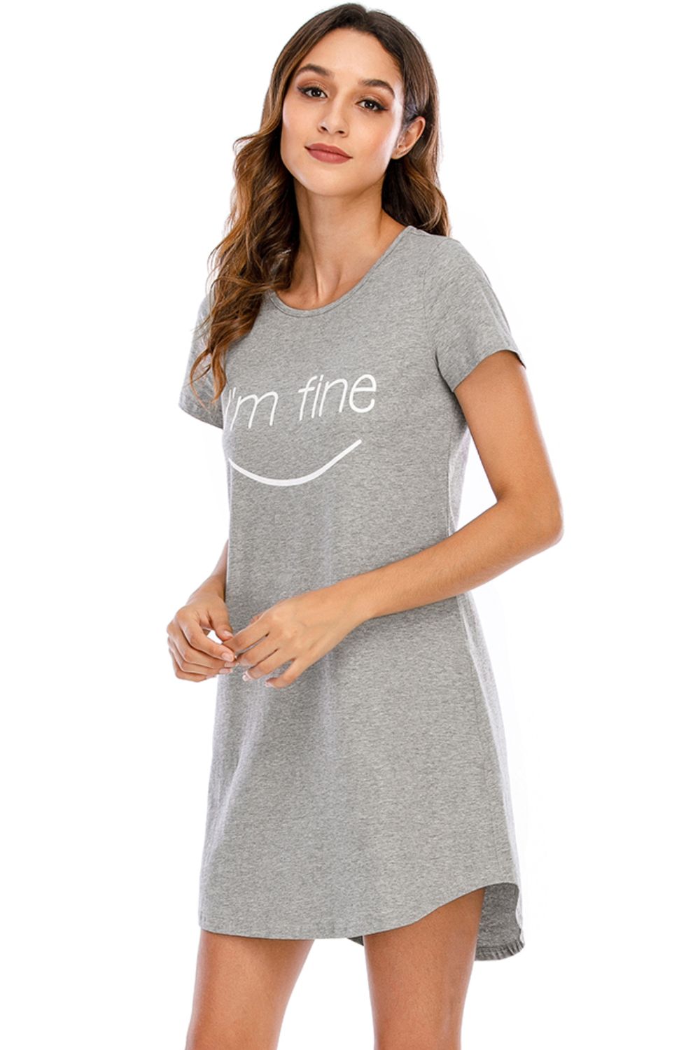 Graphic Short Sleeve Lounge Dress