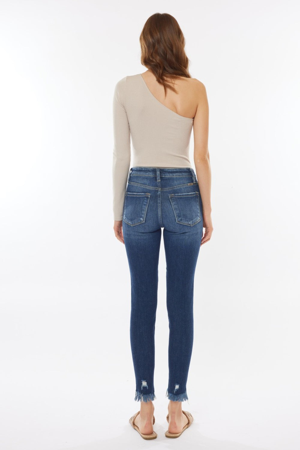 Kancan Raw Hem High Waist Cropped Jeans SZ 0-15