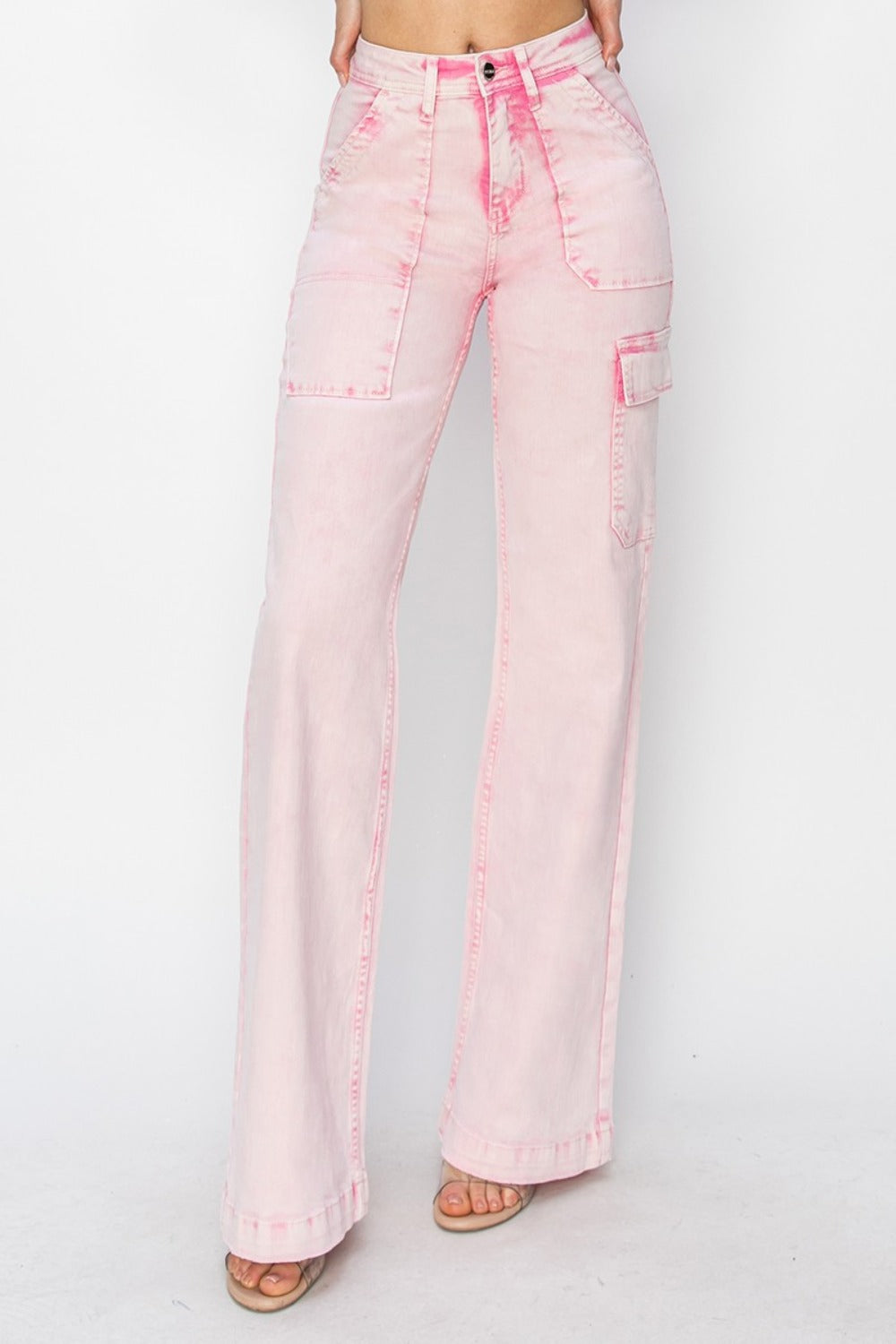 RISEN High Rise Cargo Pocket JeansSZ 0-3XL