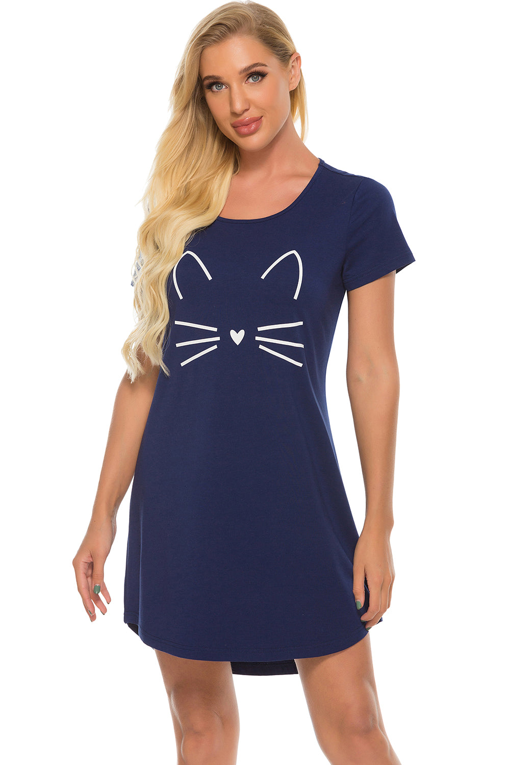 Graphic Short Sleeve Lounge Dress