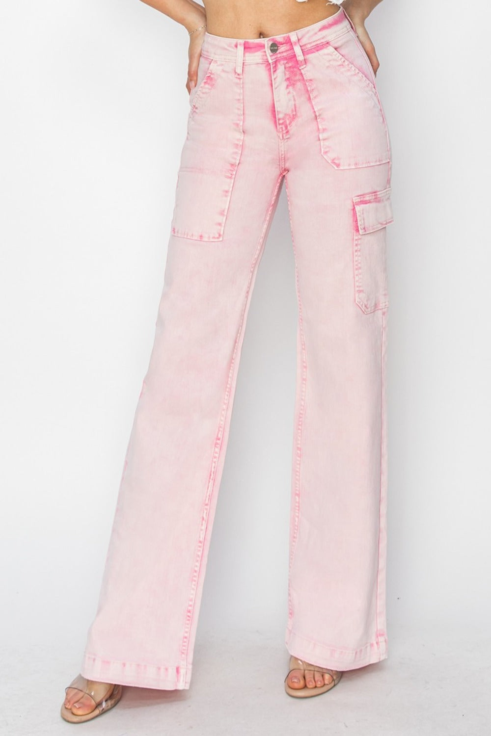 RISEN High Rise Cargo Pocket JeansSZ 0-3XL