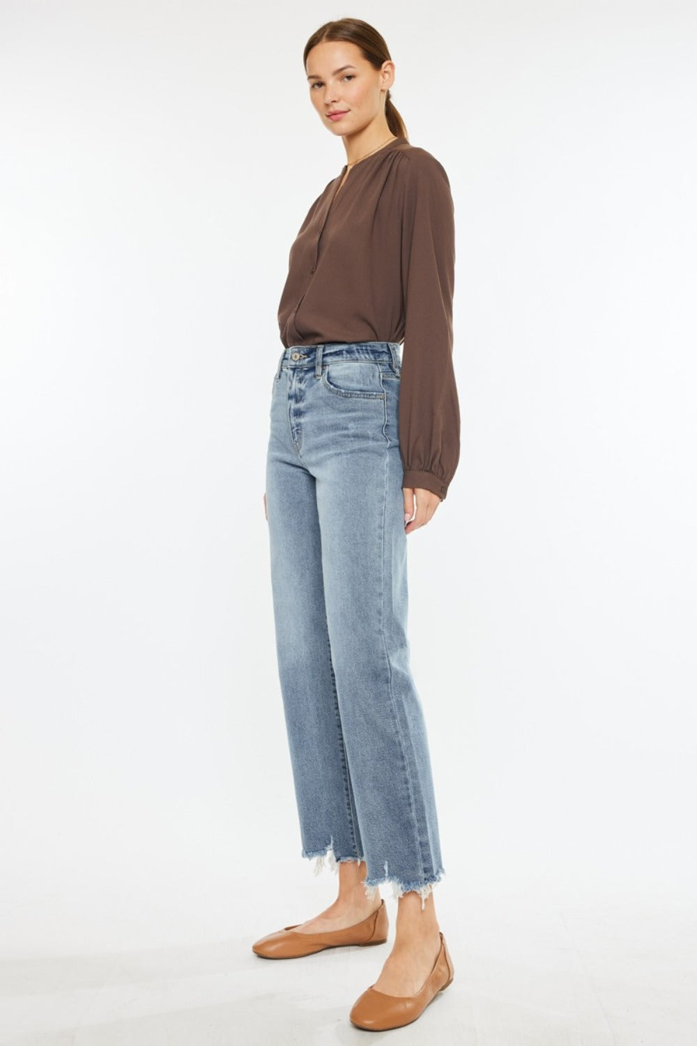 Kancan High Rise Slim Wide Leg Jeans SZ 0-15