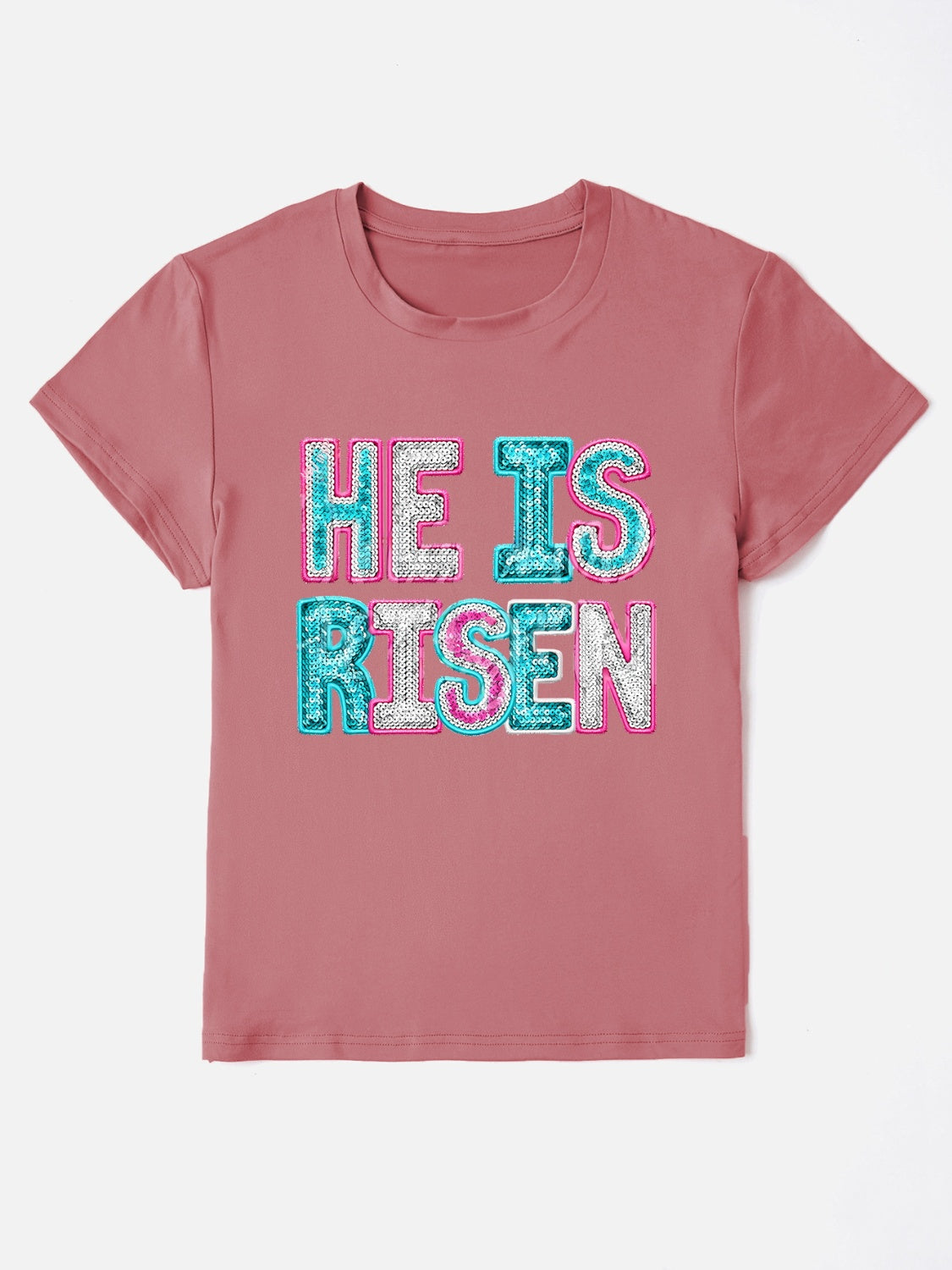 HE IS RISEN Sequin T-Shirt