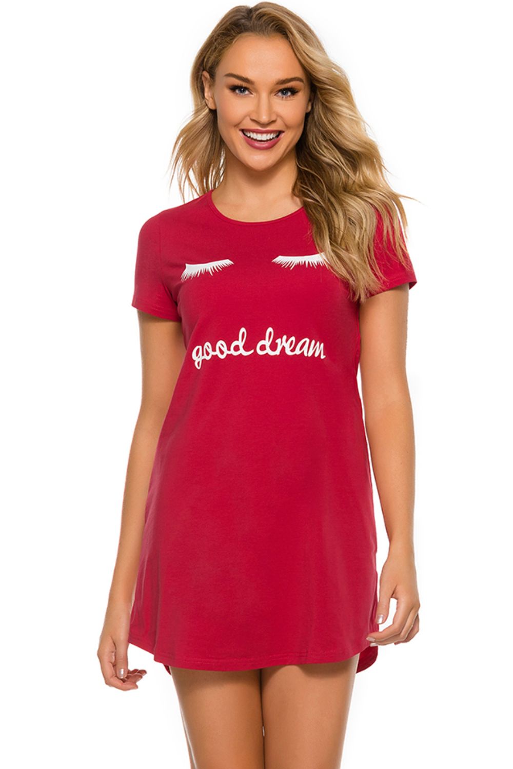 Graphic Short Sleeve Lounge Dress