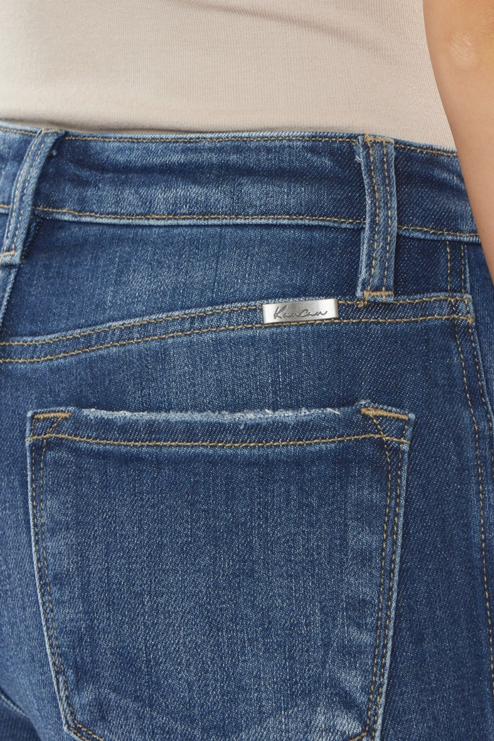 Kancan Raw Hem High Waist Cropped Jeans SZ 0-15
