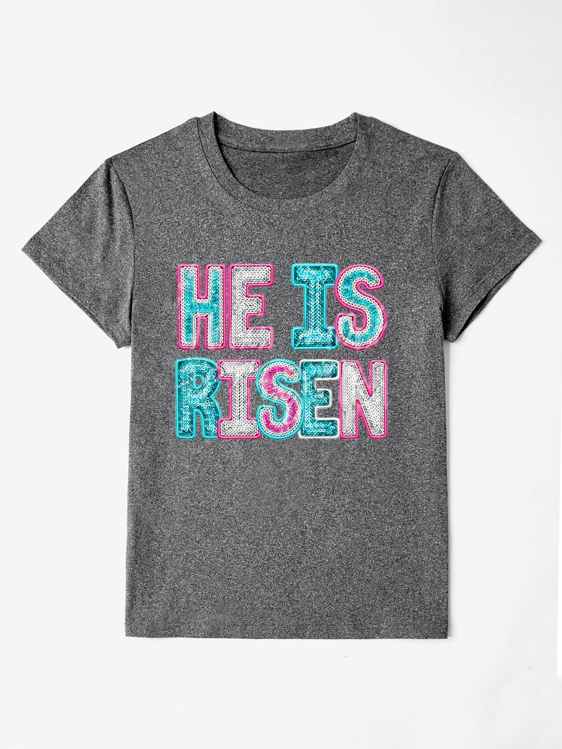 HE IS RISEN Sequin T-Shirt