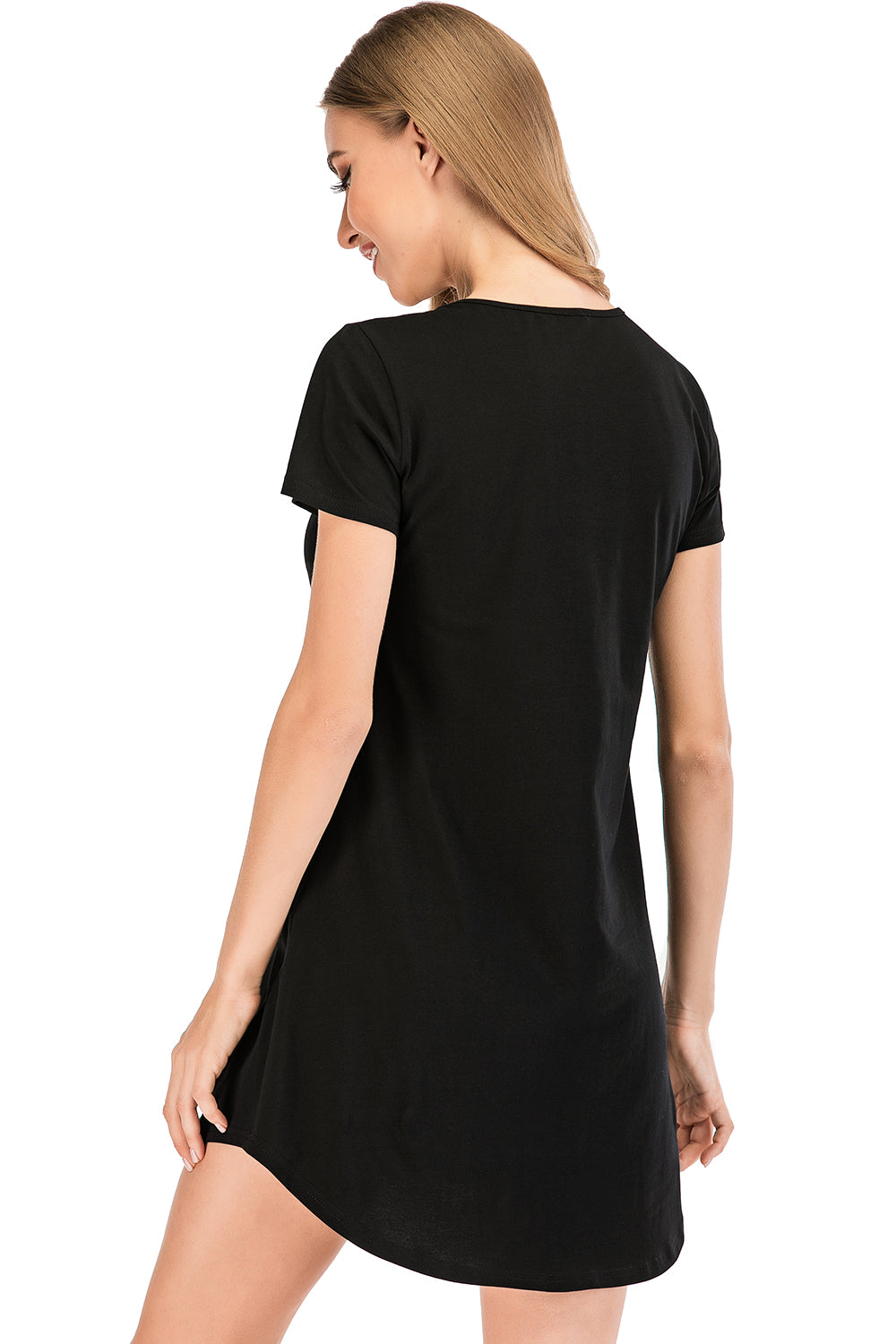 Graphic Short Sleeve Lounge Dress