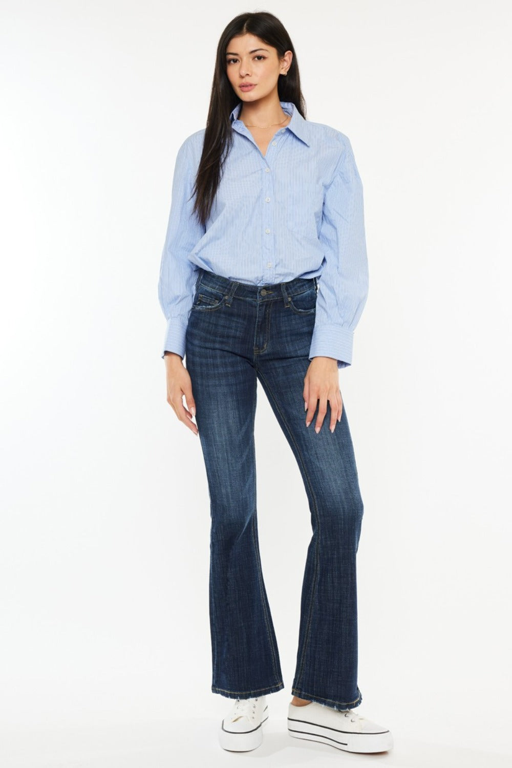 Kancan Mid Rise Flare Jeans SZ 1-22W