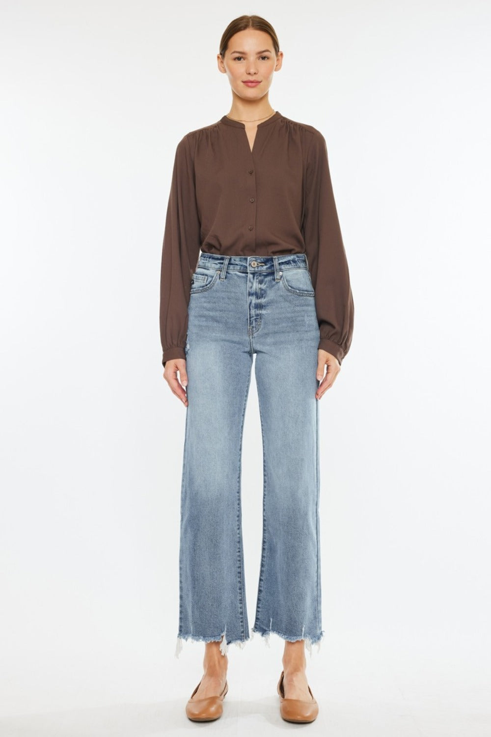 Kancan High Rise Slim Wide Leg Jeans SZ 0-15