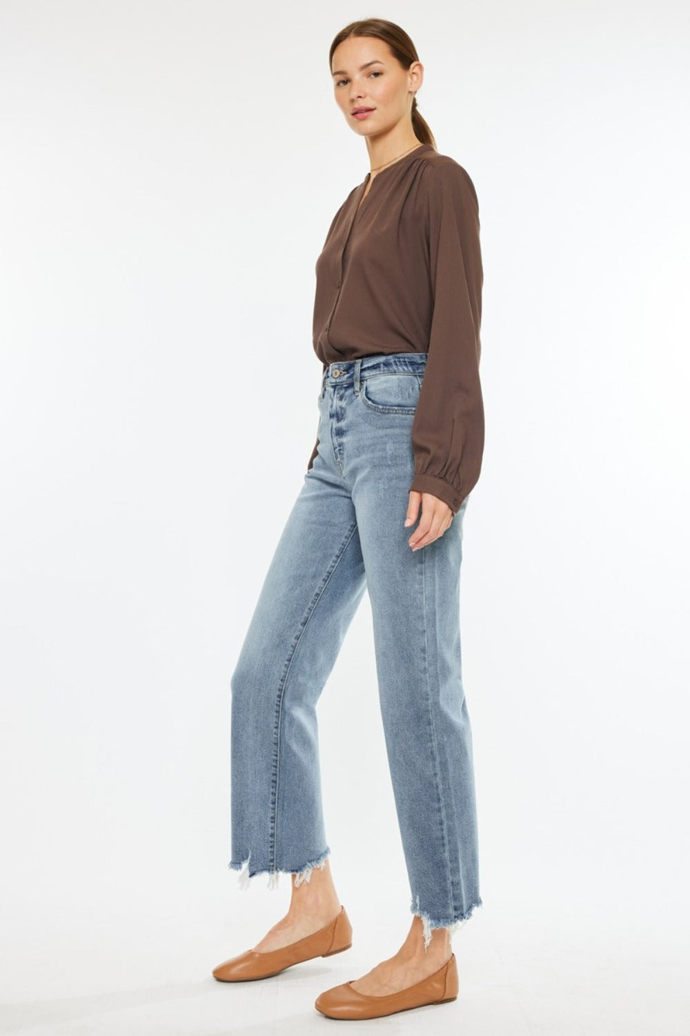Kancan High Rise Slim Wide Leg Jeans SZ 0-15
