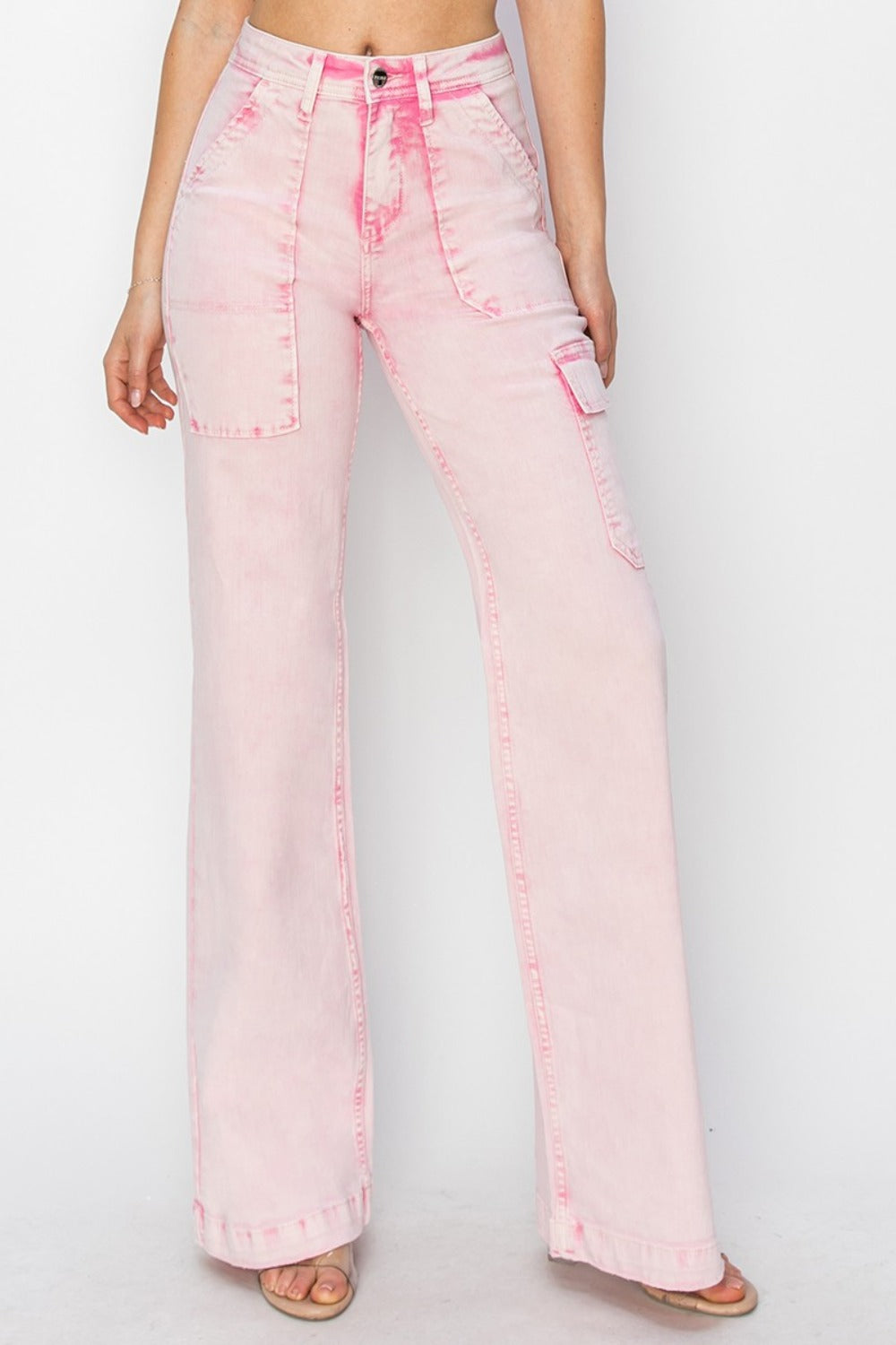 RISEN High Rise Cargo Pocket JeansSZ 0-3XL