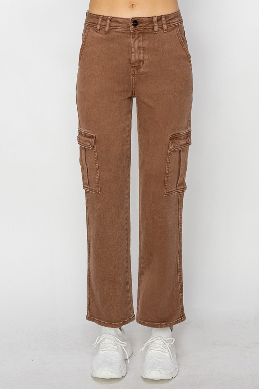 Risen High Rise Cargo Jeans SZ S-3XL