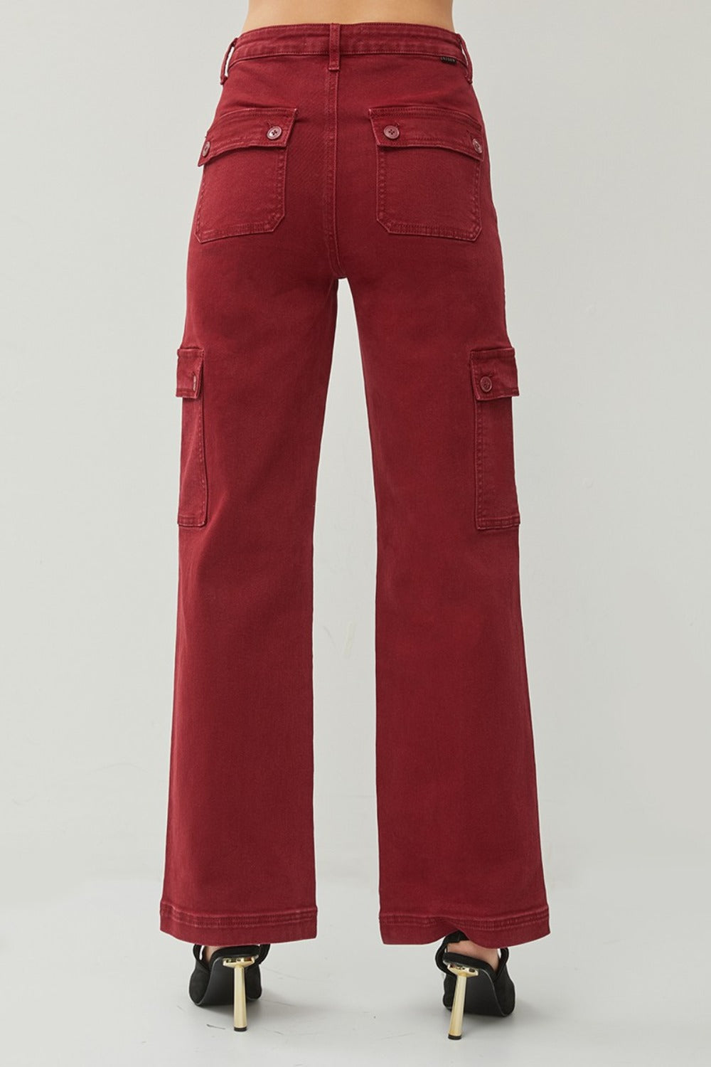RISEN High Rise Wide Leg Cargo Jeans SZ 0-3XL