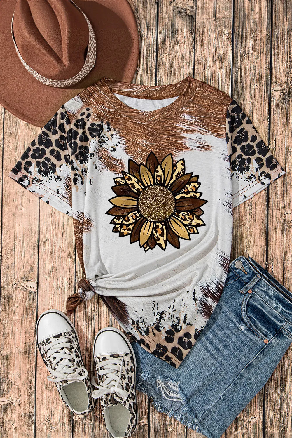 Sunflower Graphic Short Sleeve T-Shirt