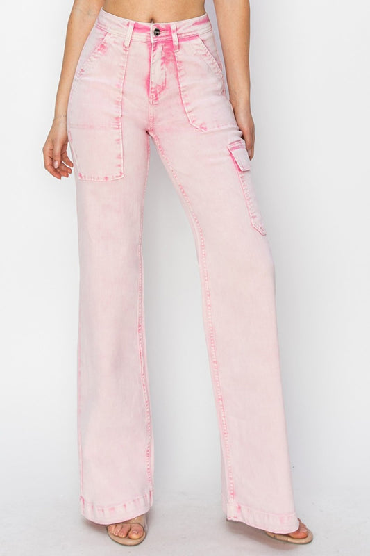 RISEN High Rise Cargo Pocket JeansSZ 0-3XL